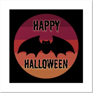 Happy Halloween Bat Posters and Art